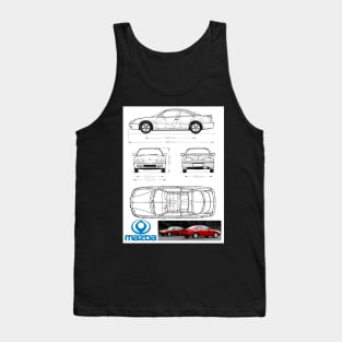 1991-1997 Mazda MX-6 Blueprint Tank Top